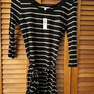 Black and White Striped Dress